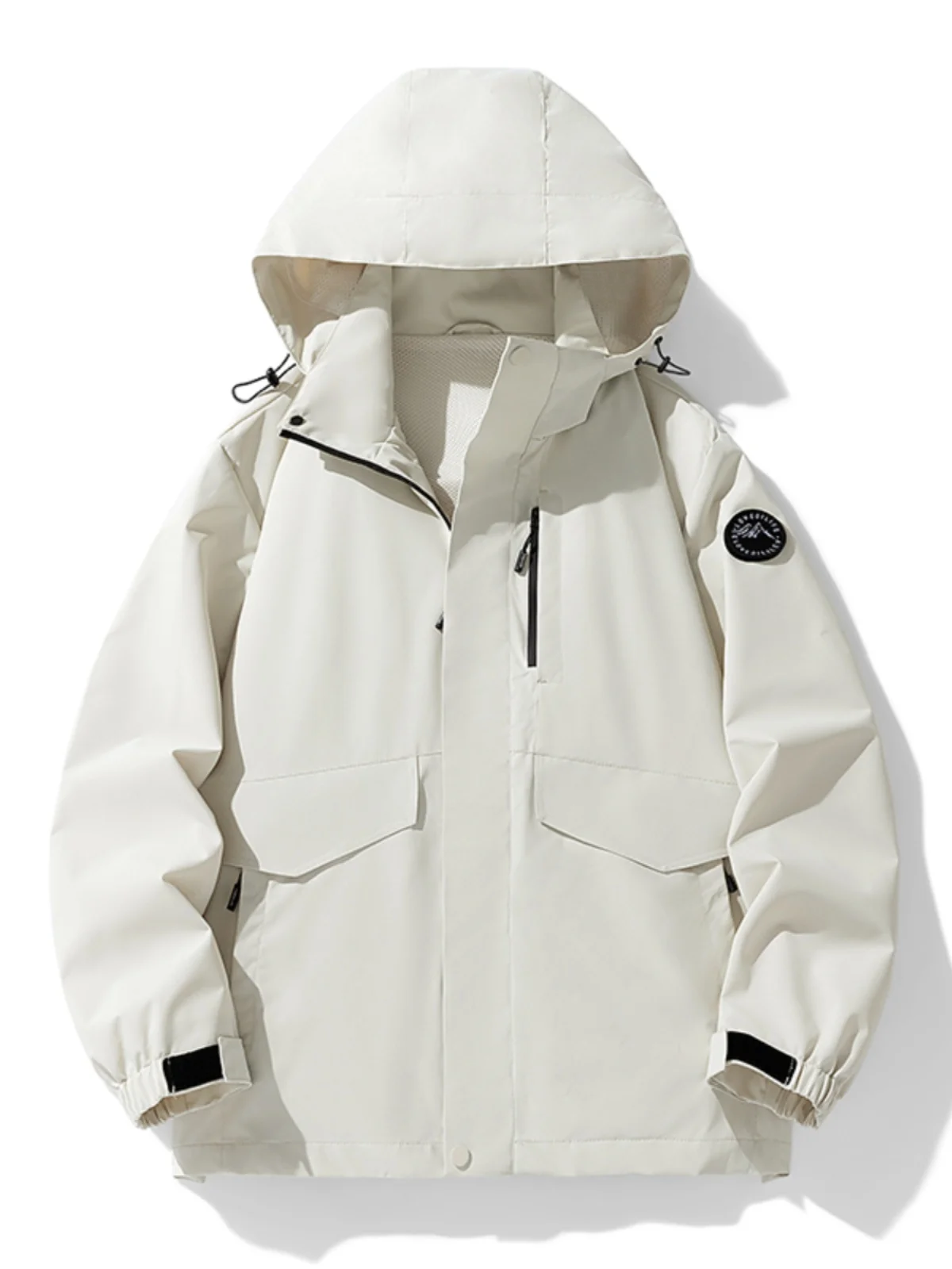 

Men's Windbreaker Jaet Waterproof Outdoor Outwear Stand Fit Long Sve Zipper Closure Regular Length Polyester Fabric