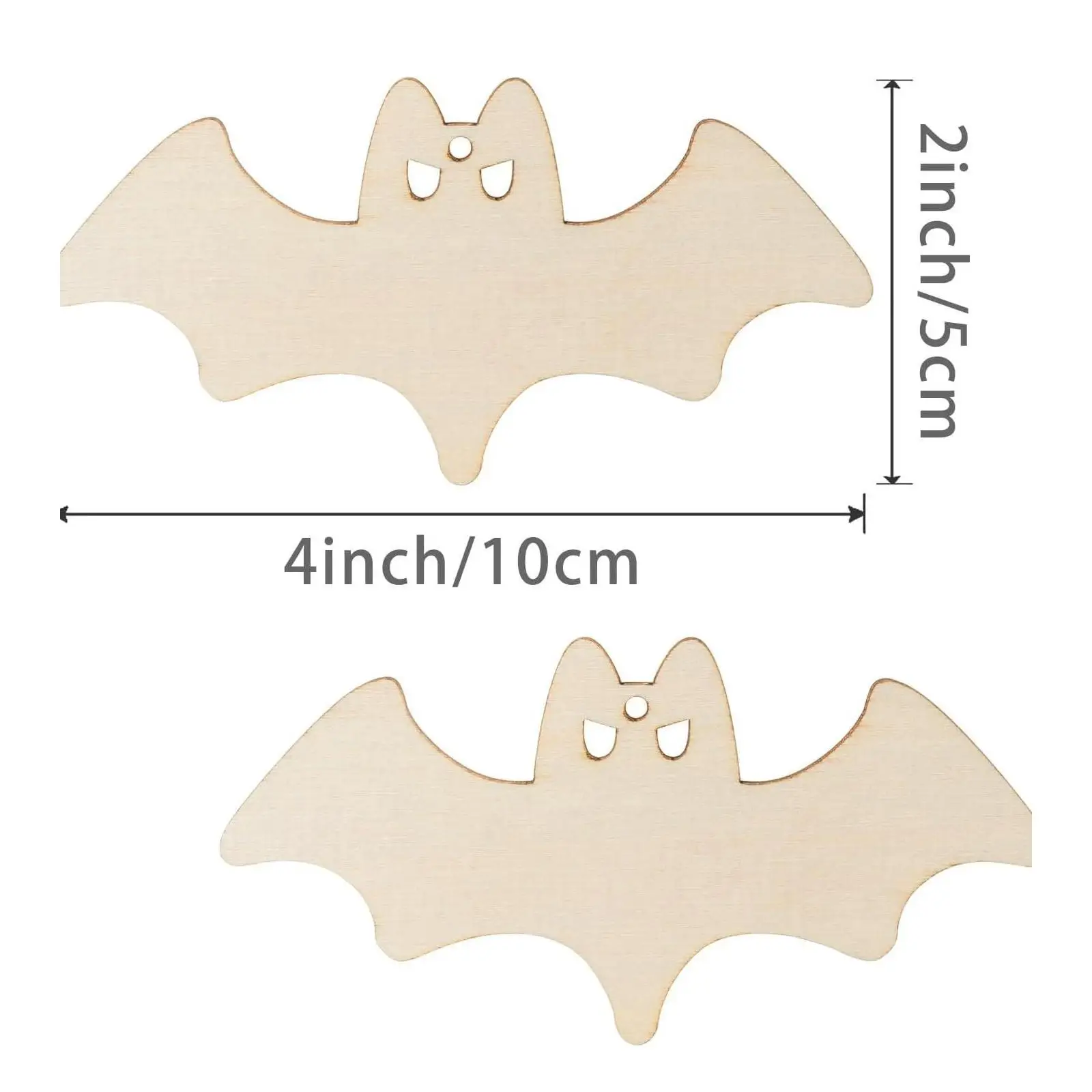 

Wooden Bat Shaped Hanging Ornaments Wood Slices Versatile Blocks for Haunted House Decorating
