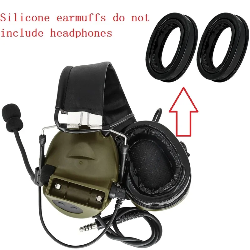 Tactical Headset Silicone Earmuffs Eer Cushion COMTA Earmuffs for PELTORHeadphones COMTA I II III IV Noise Reduction Headset