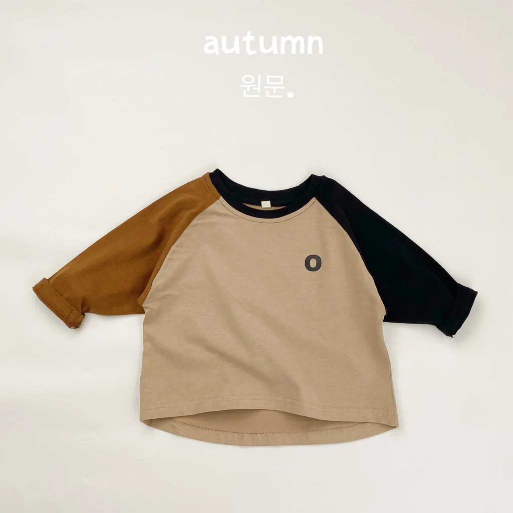 2025 خريف جديد الأطفال قميص قطني بكم طويل تي شيرت الفتيان الفتيات بلوزات فضفاضة قمصان الطفل الرضع تي شيرت الاطفال الملابس