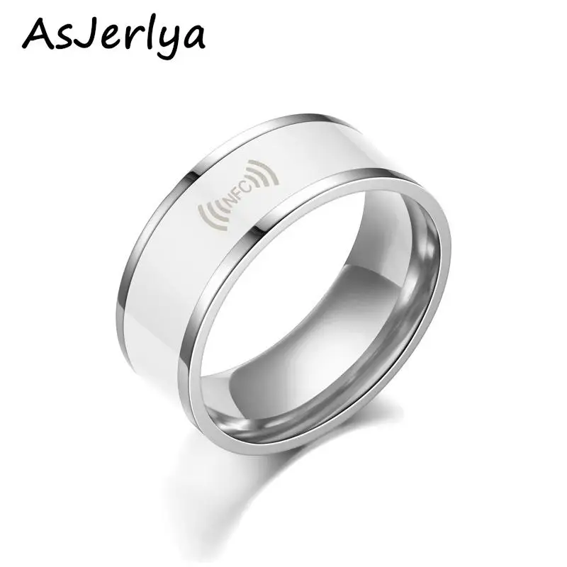 Smart Editable Nfc Multifunction Ring Android System Cell Phone Applicable Stainless Steel Waterproof Finger Ring Jewelry Gift