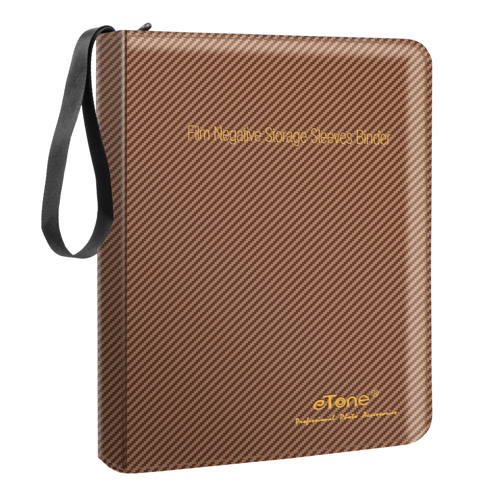

eTone Professional Portable Brown Film Negative Storage Sleeves Binder Zipper Album Preserver for 135 35mm 120 4x5 8x10 Film