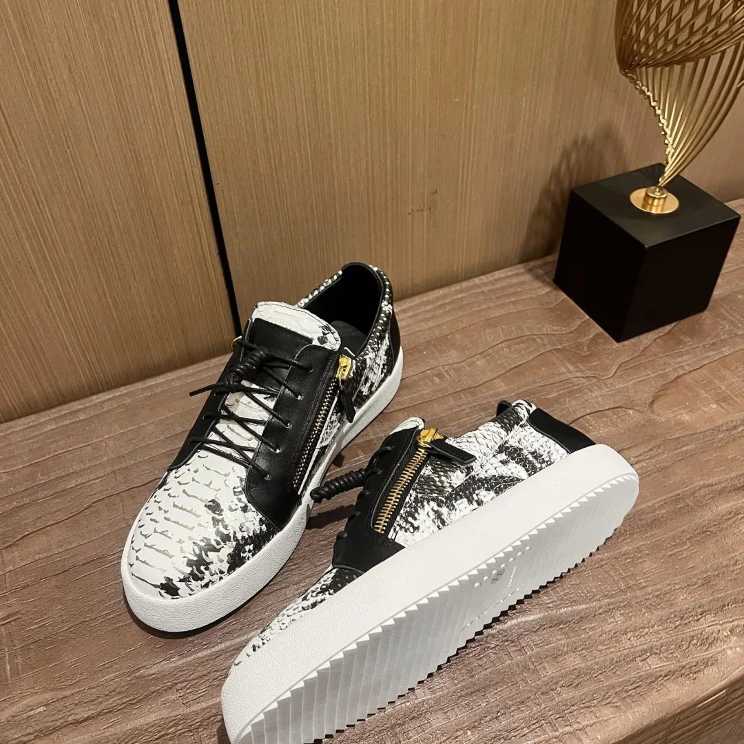 

New Fashion Casual Sneakers for Men Brand Designer Women Tennis shoes Luxury Real Leather GZ Loafers Sports shoes 35-48 G0068