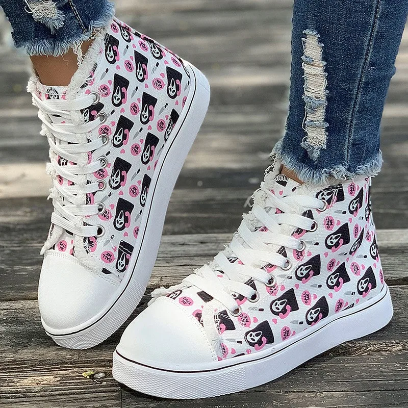 

Большой размер, парусиновые кроссовки с круглым носком и сердечком на плоской подошве, спортивная повседневная обувь, женские повседневные туфли на плоской подошве