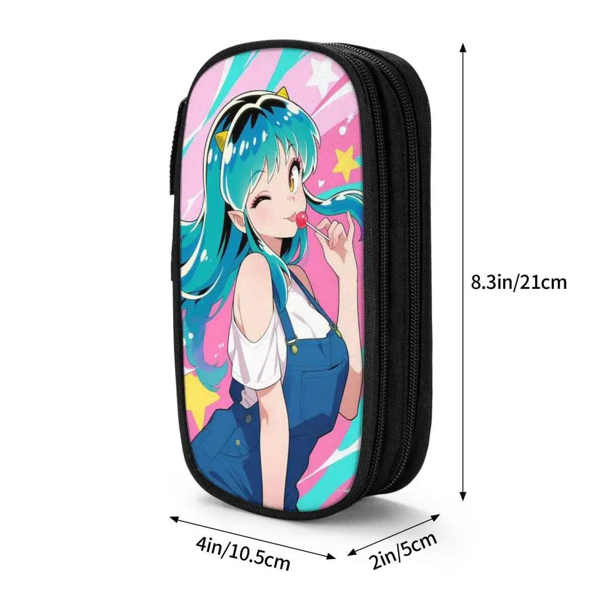 Urusei Yatsura اكسسوارات مقلمة سعة كبيرة الملحقات المدرسية مقلمة القرطاسية هدية مفاجئة