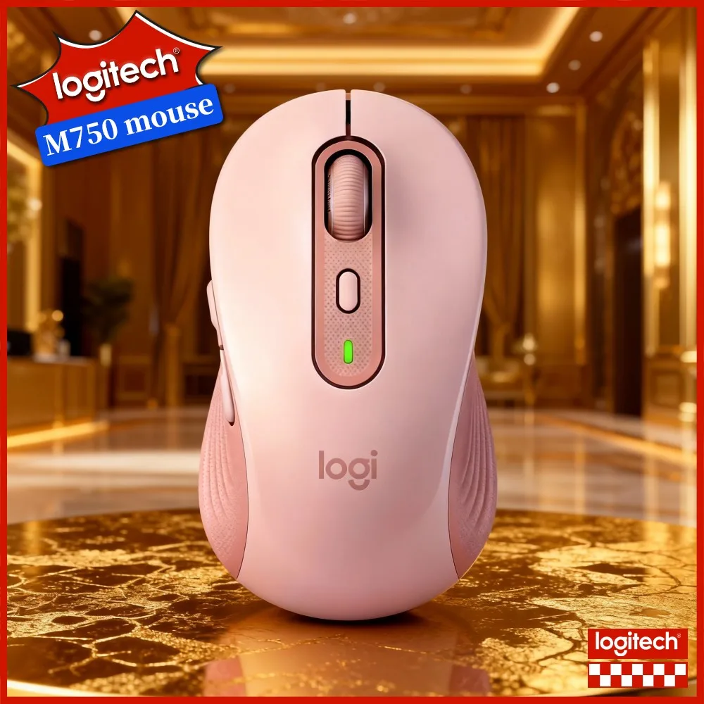 Logitech M750 Bluetooth Mouse - 4000 DPI, Quiet Clicks, 3-Device Sync, 24-Month Battery, PC Tablet Compatible