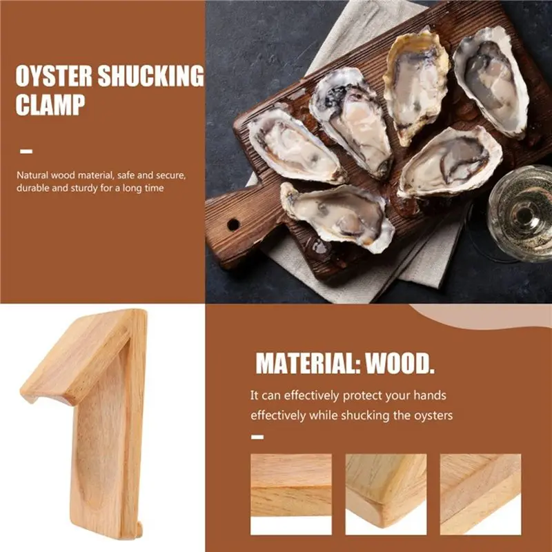 BHBD-5X Oyster Shucking Opener Shucker Seafood Clamp Tool Holder Shellfish Hand Clam Shellcrab Sheller
