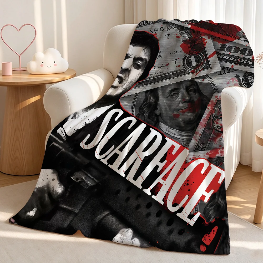 Movie S-Scarface Blanket Perfect For Sofas Beds Offices Travel Camping Chairs Warm Thick Plush Blanket All Season Use 2