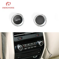 Car Rear Air Conditioner A/C Rotation Climate Control Knob Button Cover Replacement For BMW F15 F16 X5 X6 2014-2019 Accessories