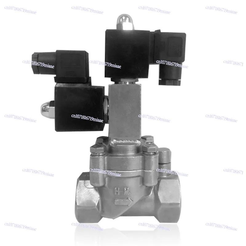 Self-holding Solenoid Valve Double Coil Bistable Pulse Driven Piston Mechanical Holding