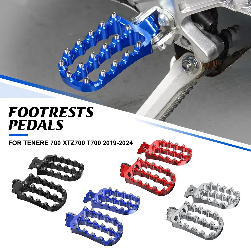 

For Yamaha Tenere 700 XTZ700 T700 2019-2024 2023 2022 2021 2020 Motorcycle Footrest Pedals Footpegs Tenere 700 World Raid 2025