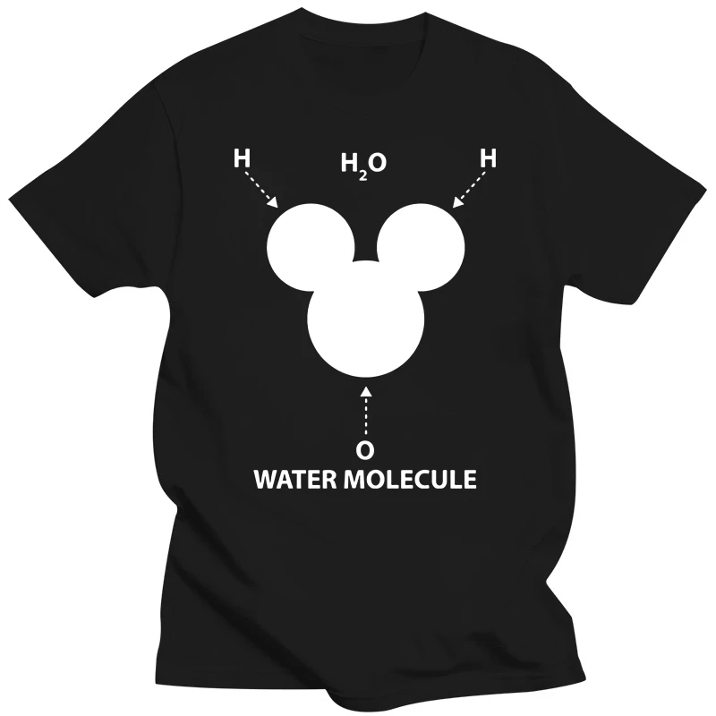 Drop Shipping Mens T-Shirt Summer Water Molecule T Shirts Men Clean Sterile Substance Chemistry Man Tshirt Mens Tees O Neck Tops