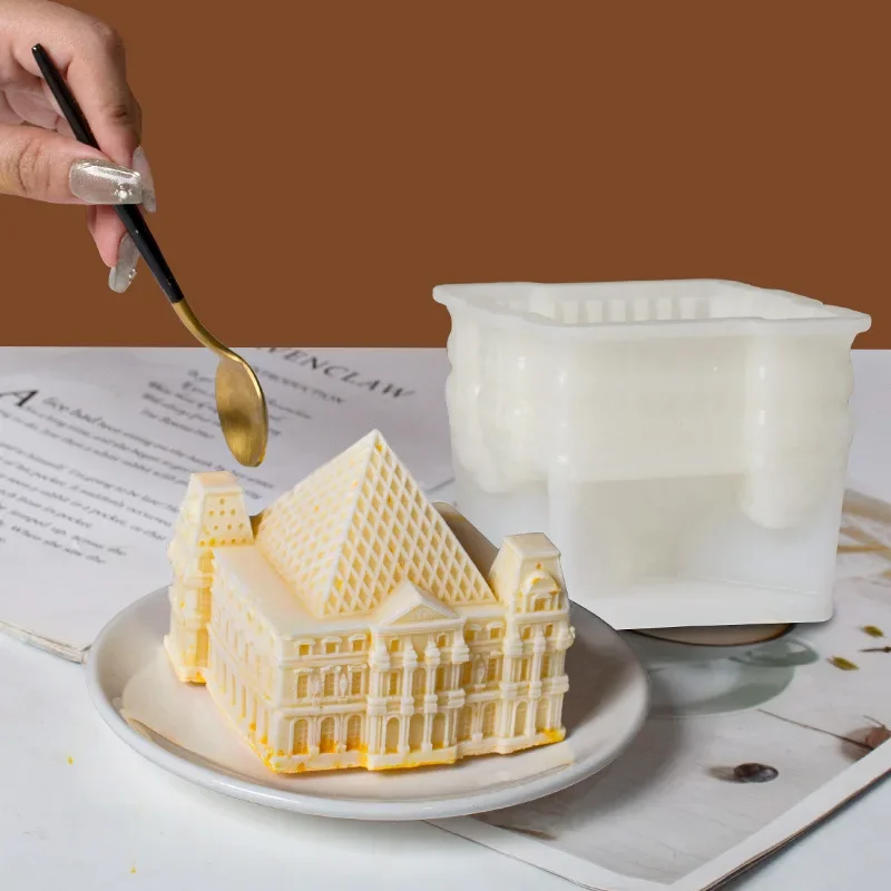 

3d Louvre Silicone Mold Fondant Cake Chocolate Mould Handmade Ice Cream French Dessert Baking Accessories Cake Decoration