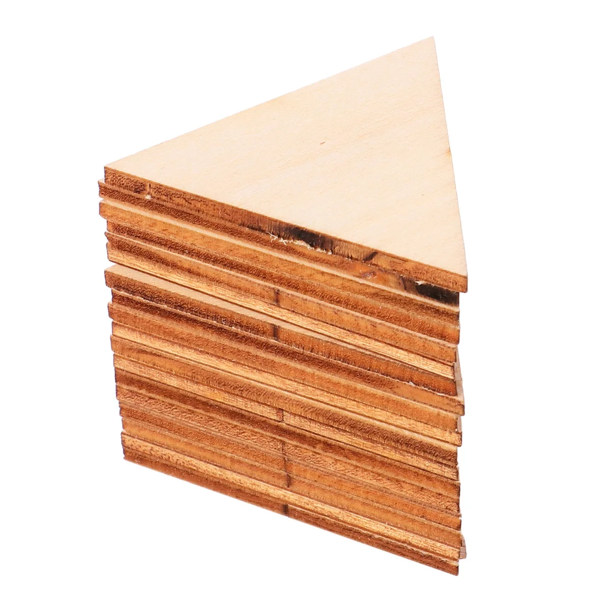 

60Pcs Wooden Triangle Cutouts Unfinished Craft Supplies DIY Wooden Pendants for Creative Painting Home Decor Decoration