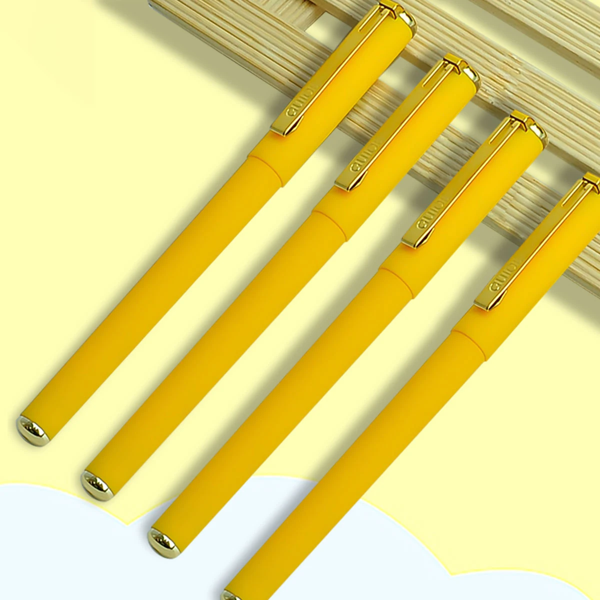 WQN gel pen set kawaii cute cheap aesthetic stationery 0.7mm school and office stationery ballpoint pen yellow ink