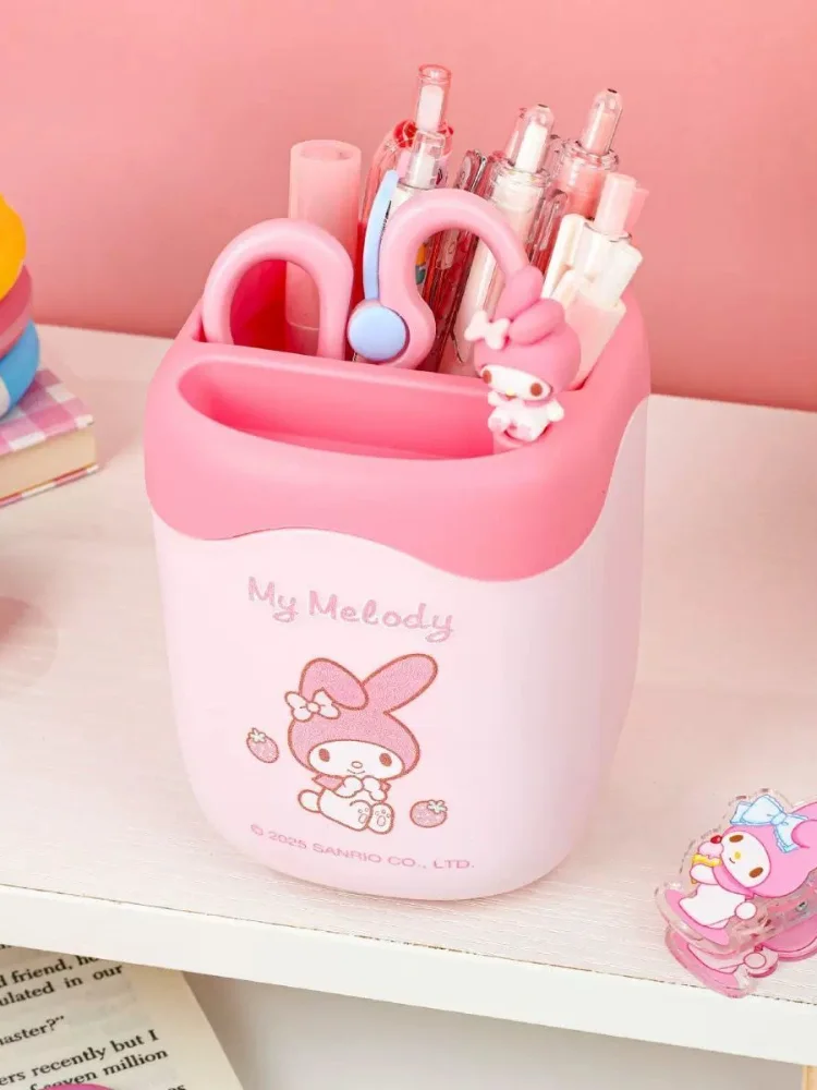 سانريوس ميلودي Kawaii حامل قلم مكتبي فتاة جديدة القلب الكرتون طالب الأطفال دراسة المنزلية مكتب صندوق تخزين الأدوات المكتبية #3