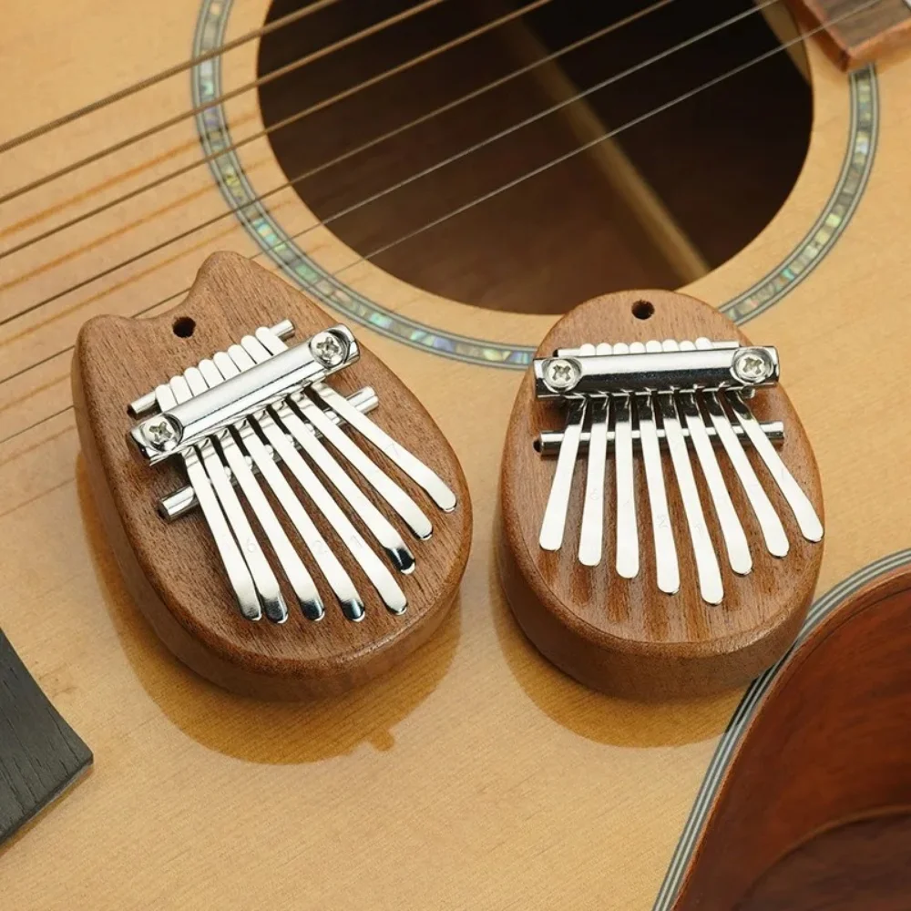 Solid Wood 8-Tone Mini Thumb Piano, Kalimba, Five-Finger Piano, Portable, Beginner's Finger Piano, Musical Instrument Style - view 5