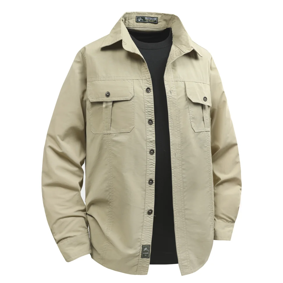 

Lightweight Quick-Drying Shirt Tactical Shirt Outdoor Military Long-Sleeve Work Shirt Breathable Sports Tops Sun Protection