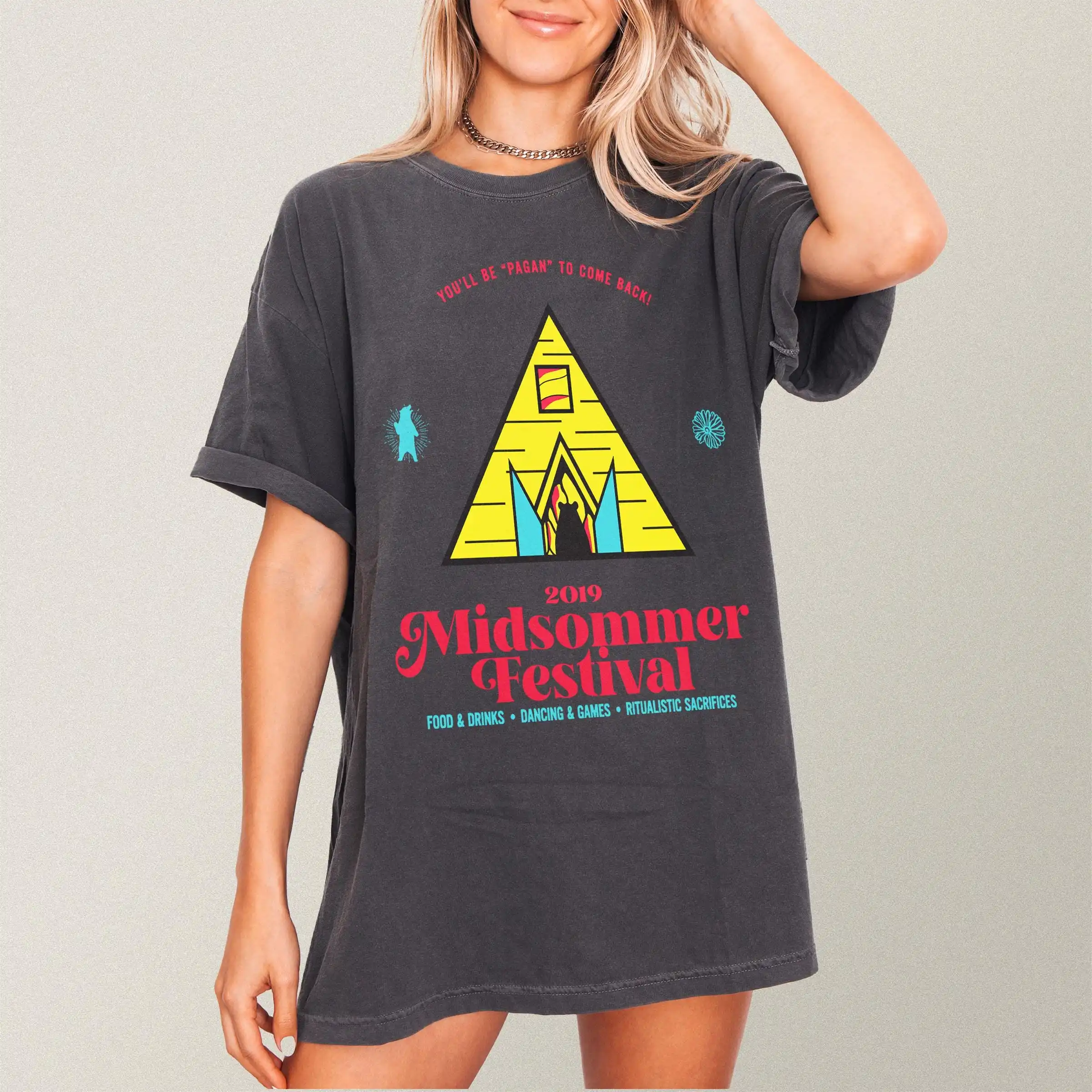 Midsommar Festival Temple T-Shirt, Horror Movie Inspired Graphic Tee
