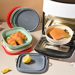 1PC Reusable Airfryer Pan Liner Accessories Silicone Air Fryers Oven Baking Tray Pizza Chicken Airfryer Non-stick Silicone Mould
