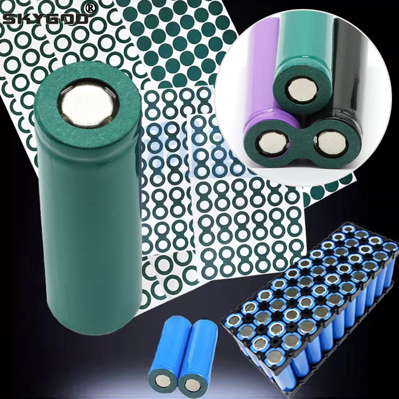 

25~500pcs Insulation Gasket 1S - 8S Battery Adhesive Paper Insulate Tool Glue Electrode Pads for 18650/21700 Li-ion Batteries
