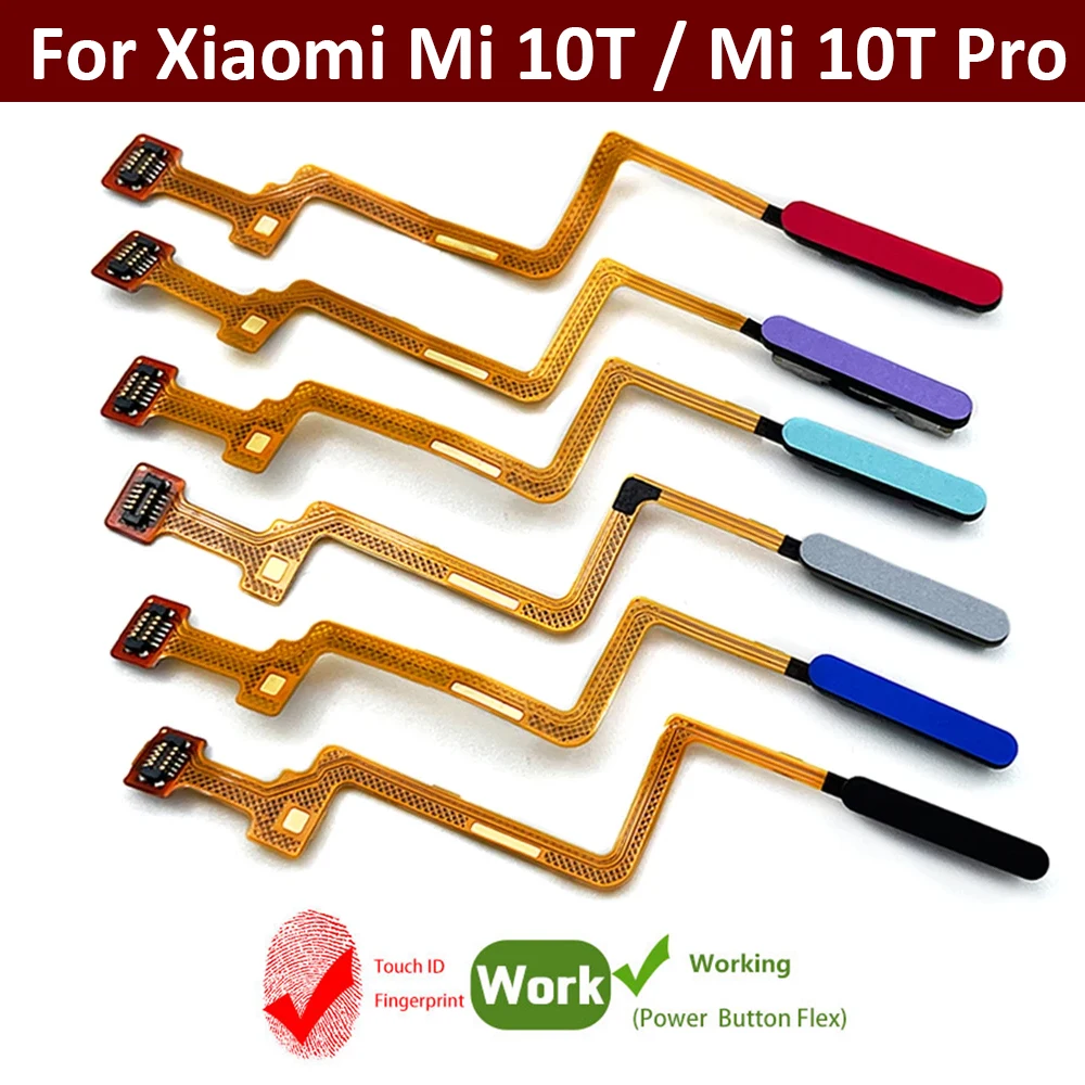 

New For Xiaomi Mi 10T Mi10T Pro M2007J3SY Home Button FingerPrint Touch ID Sensor Flex Cable Ribbon Replacement Parts