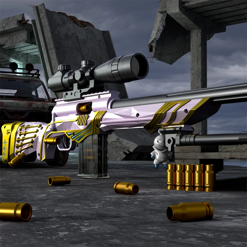 새로운 M24 수동 쉘 배출 안전 소프트 총알 모델 장난감 총 게임 같은 장난감 생일 선물 소년 가족 활동