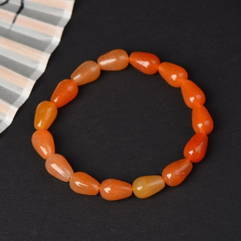 

New Natural Boutique Gobi Colored Jade Water Drop Bracelet Bracelet Jewelry