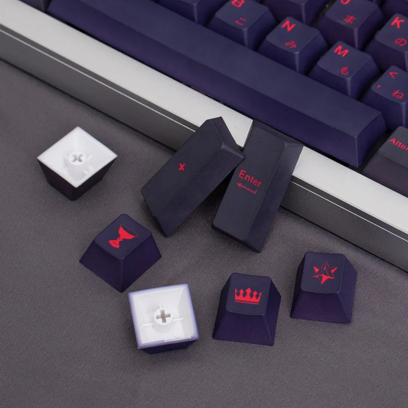 Imagem -04 - Gmk Alter Keycaps Caps Mecânicos de Teclado Deep Purple Grande Conjunto Completo Altura Original Sublimação Pbt 64 75 87 9