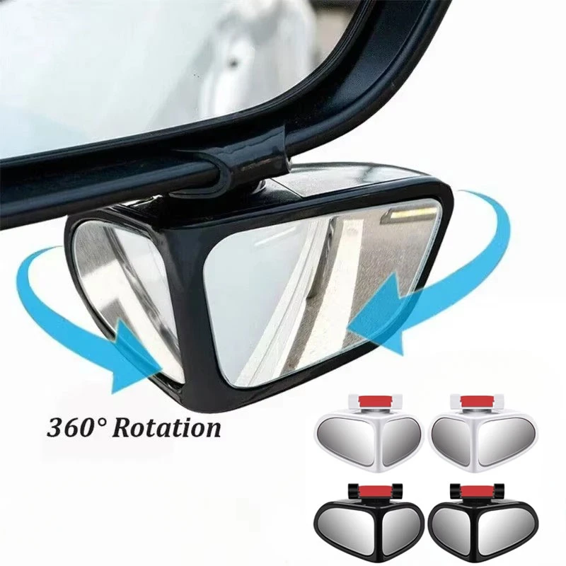 

Car Rearview Mirror Blind Spot Mirror Front and Rear Wheel 360°Adjustable Wide Angle Blind Spot Reflective Reversing