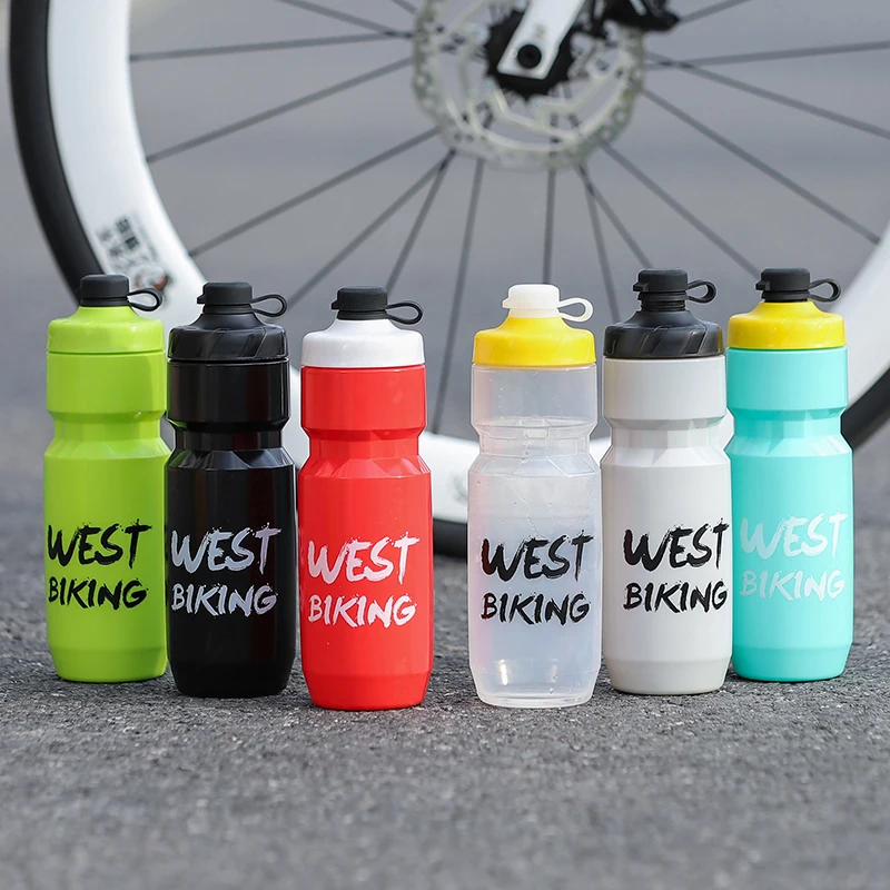 WEST BIKING 610/710ML Large Capacity Sports Bicycle Water Bottle Leak-proof PP5 Squeezable Outdoor Travel Portable Fitness Jugs