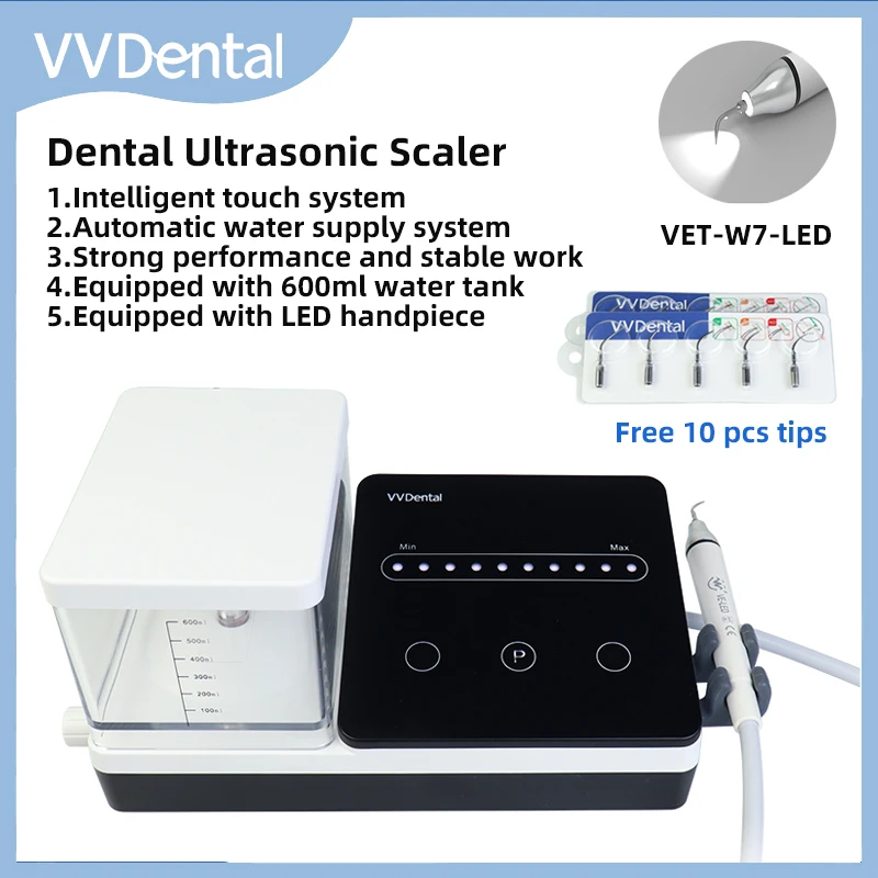 VVDental Ultrasonic Scaler Machine Automatic Water Supply System Cleaning Tooth Calculus Smoke Stains Oral Care Tools For Dental