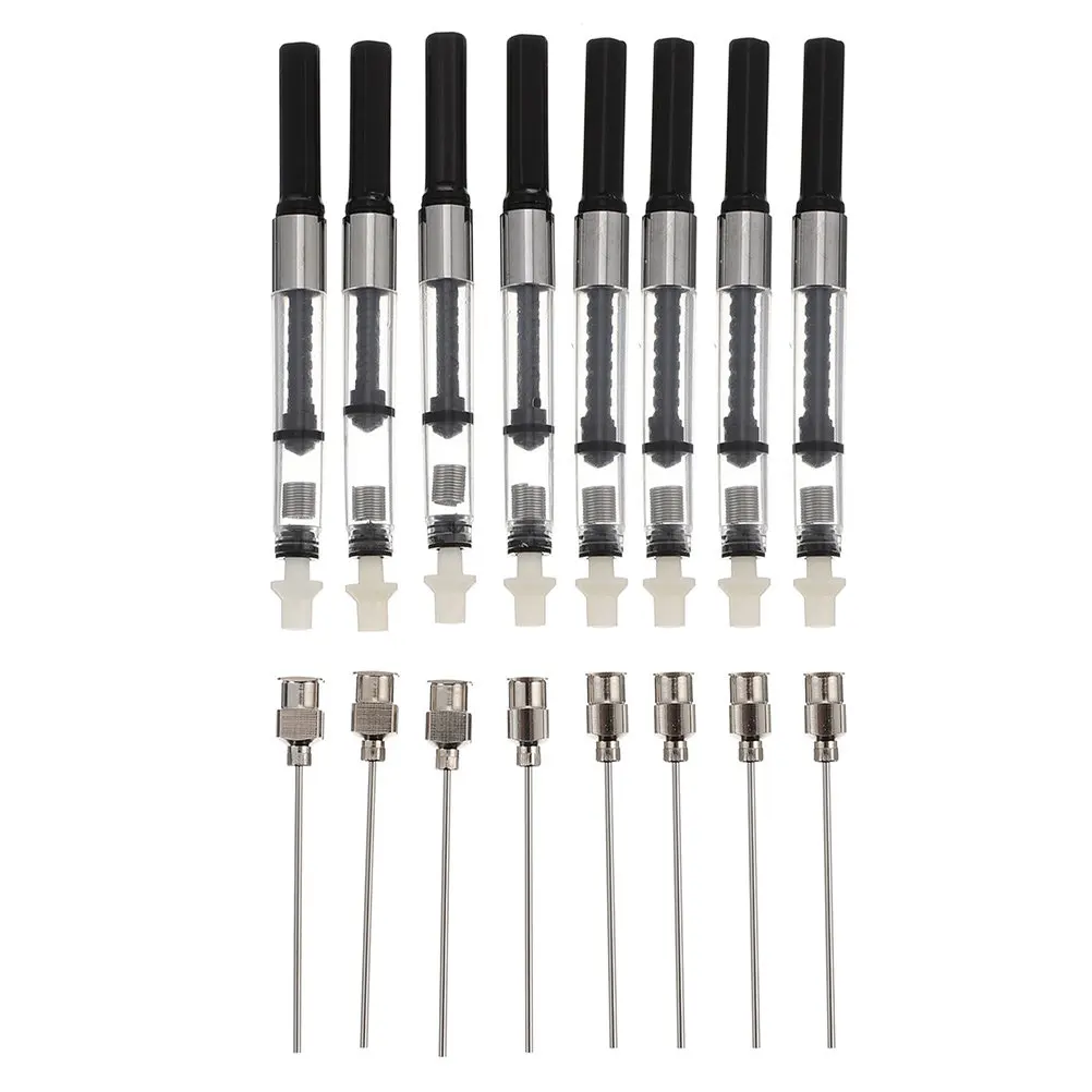 

Набор из 8 универсальных конвертеров для чернил для перьевых ручек, простой инструмент для заправки, аксессуары для школьных принадлежностей