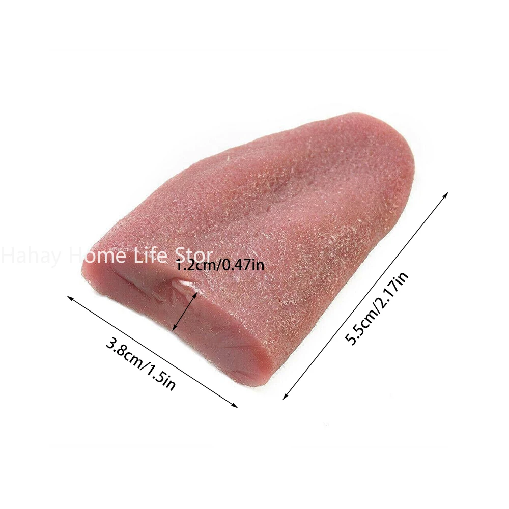 1Pcs Simulated False Tongue Funny Fake Tongue Tongue Prank Piercing Interesting Silicone Prop Halloween Toy Horror Tricks Jokes
