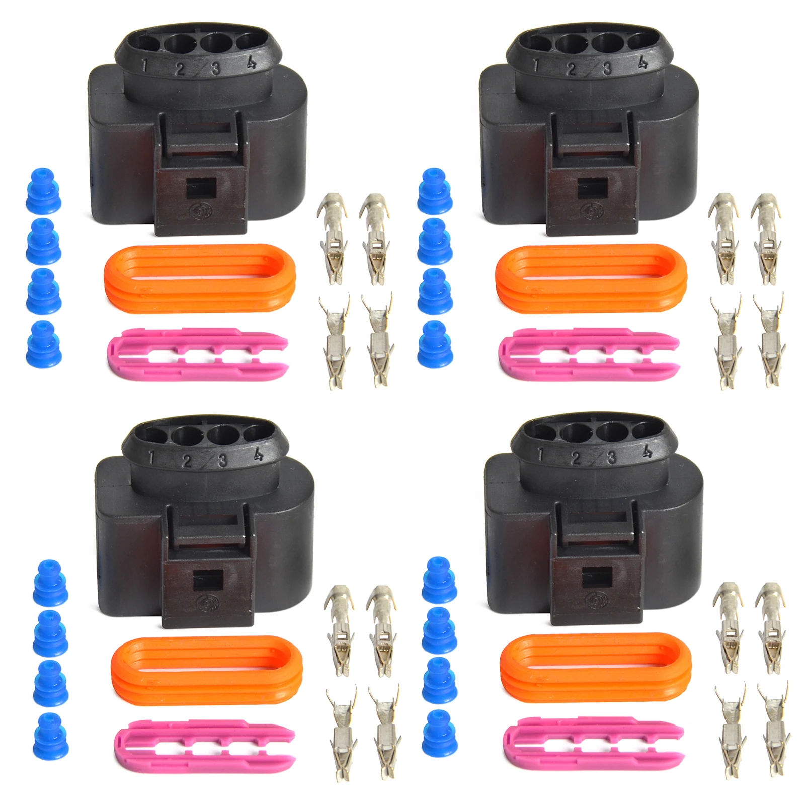 

4x Ignition Coil Connector Repair Kit for Audi A4 A6 A8, for VW for Golf for Jetta for Passat for Polo for Touran