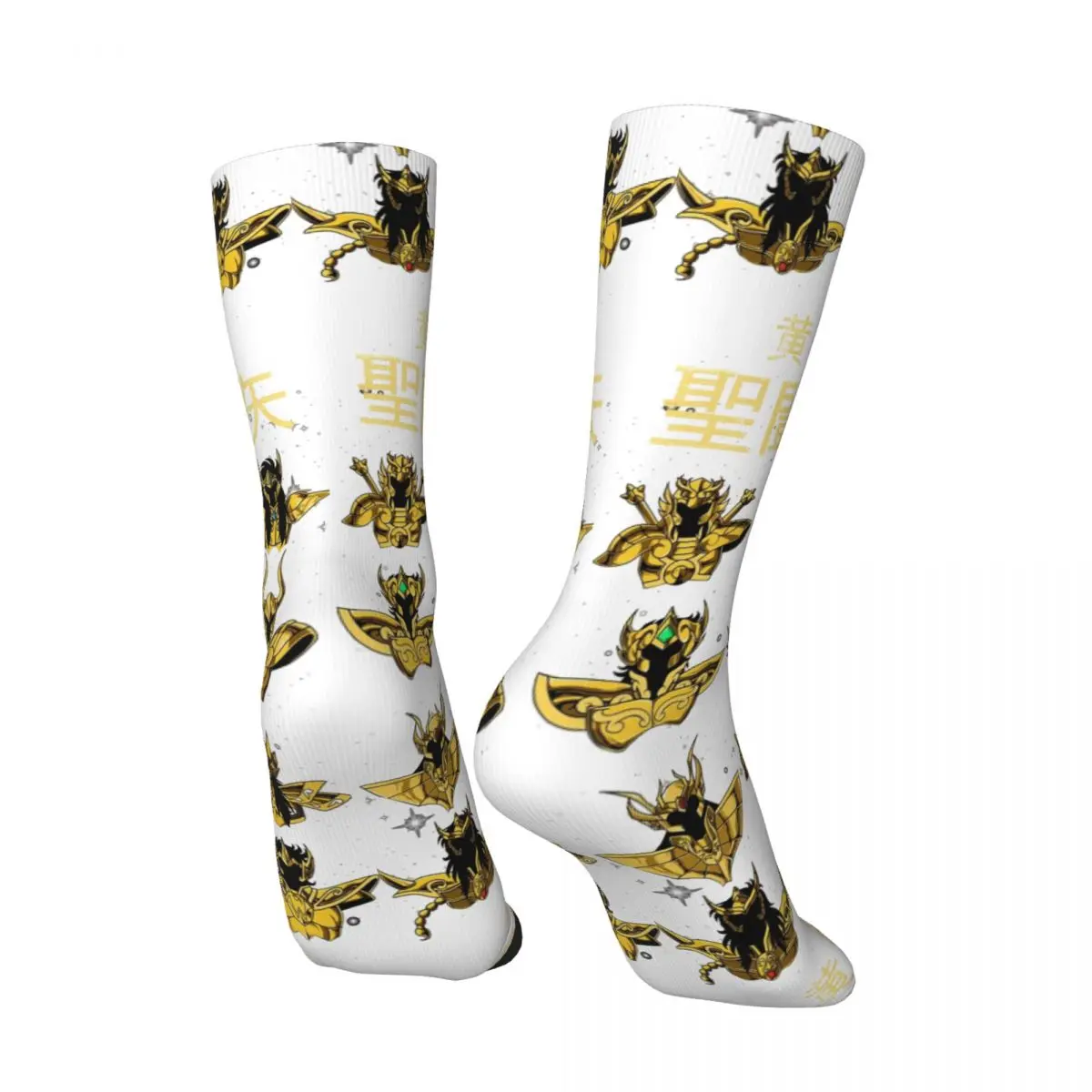 Medias de los caballeros del zodiaco para hombre y mujer, calcetines de calidad Harajuku para deportes al aire libre, invierno, antisudor, personalizados