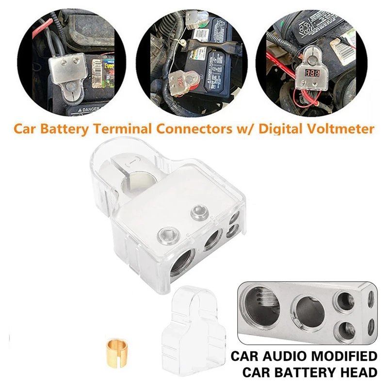 

12V 24V Car Battery Terminal Connectors Strong Versatility 0 4 8 Gauge AWG Battery Clamp Negative