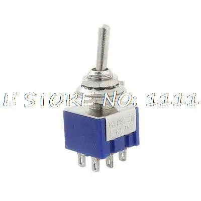 

10Pcs MTS-203 AC 125V 6A 6 Pins ON/OFF/ON 3 Position DPDT Latching Mini Toggle Switch