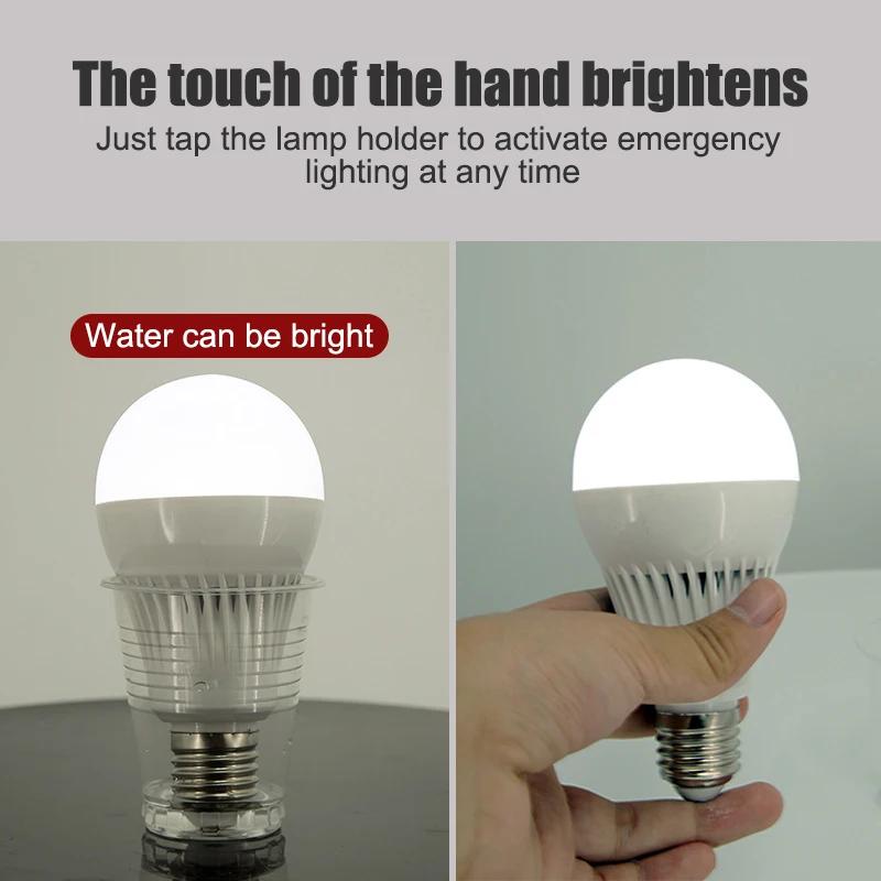 Led Emergency Light Led Bulb E27 Led Lamp 12w Rechargeable Lighting Lamp For Home Outdoor Lighting Camping Lantern Bulb