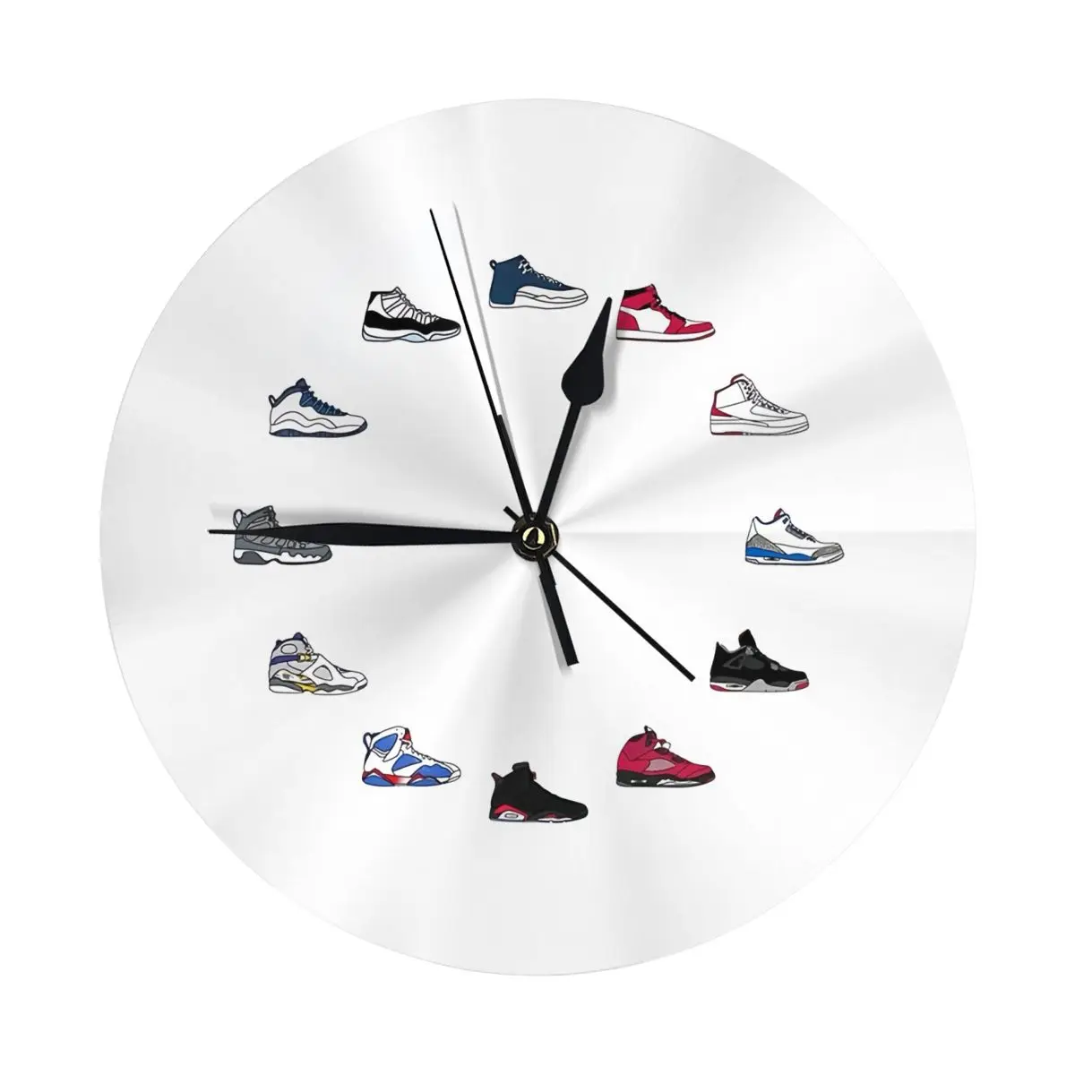 Jordan Sneaker Clock Wall Clock Easy to Read Wall Mounted Clock With Silent for Home Decor