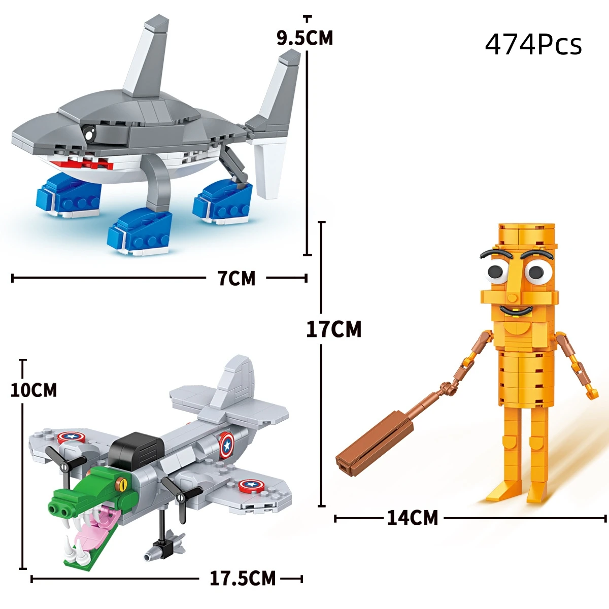 이탈리아 Brainrot 동물 Tung Tung Tung Sahur 빌딩 블록 Tralalelo Tralala 상어 벽돌 어린이를위한 장난감 선물 어린이