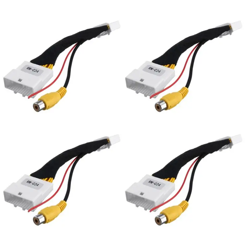 

Unique 4X Car 24Pin Video Input Switch Reverse Parking Camera RCA Adapter Cable For Renault Stepway Vivaro Dacia Sandero Clio 4