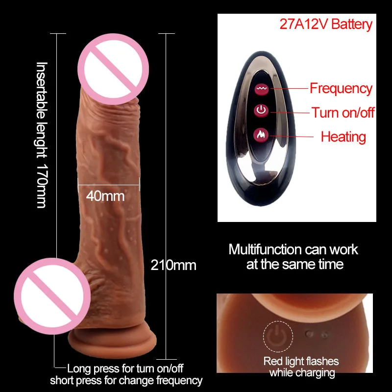 Dildo Adult Toys Men Cock Vibrator Vibro for Women Woman Sex Toys Thrust Machine for Women\'s Goods Telescopic Prostate Massager