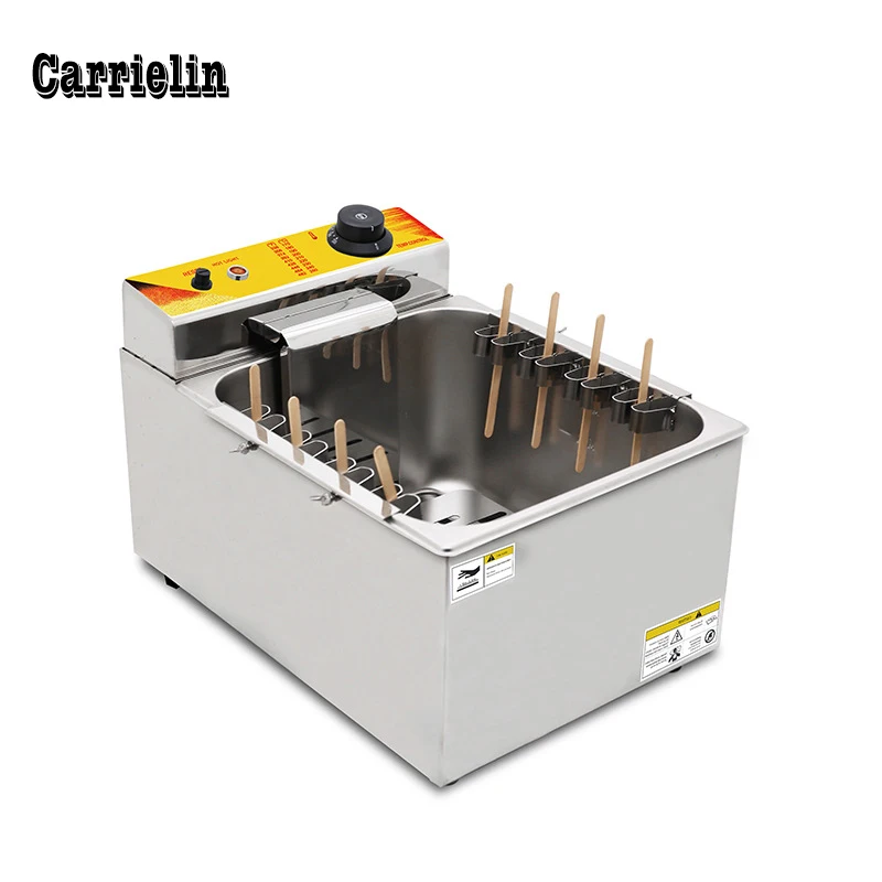 Commercial Automatic 25L12L Large Capacity Cheese Hot Dog Sticks Fryer Electric Deep Korean Corn Dog Fryer Machine Snack Machine