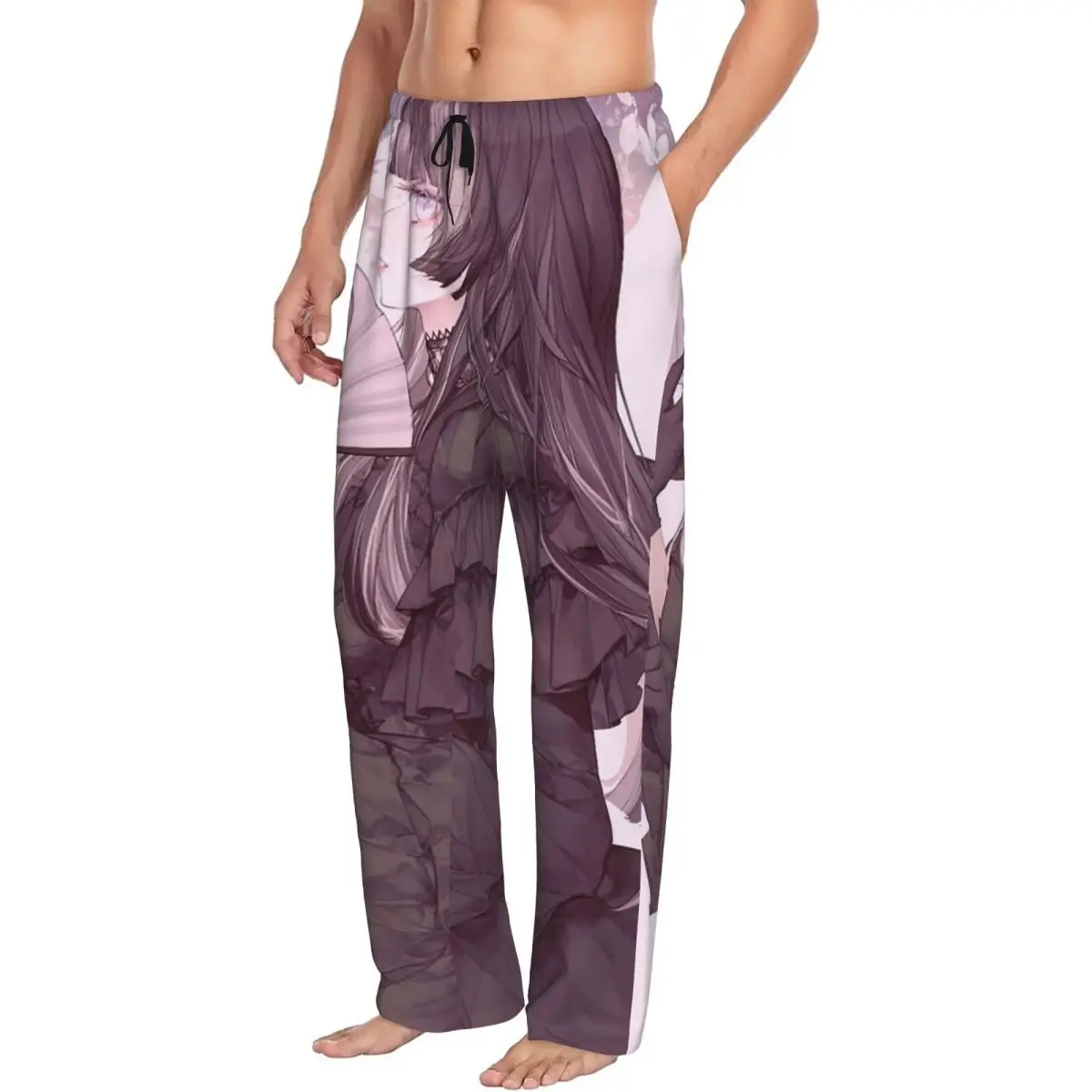 Custom Anime Juufuutei Raden Men Pajama Pants Lounge Sleep Sleepwear Bottoms with Pockets