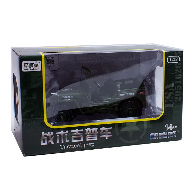 1: 18 يموت الصب سبيكة نموذج سيارة ويليس جيب نموذج محاكاة القيادة العسكرية مركبة لعبة هدية ديكور سطح المكتب الداخلي
