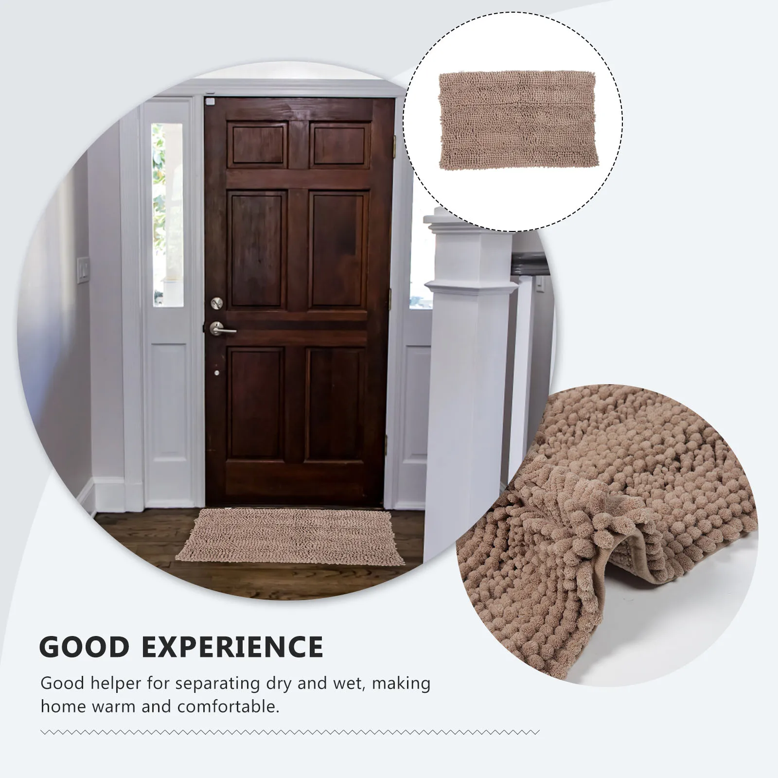 

Chenille Bathroom Absorbent Rugs For Bathroom Microfiber Shaggy Bath Mat Easy Clean Home Bath