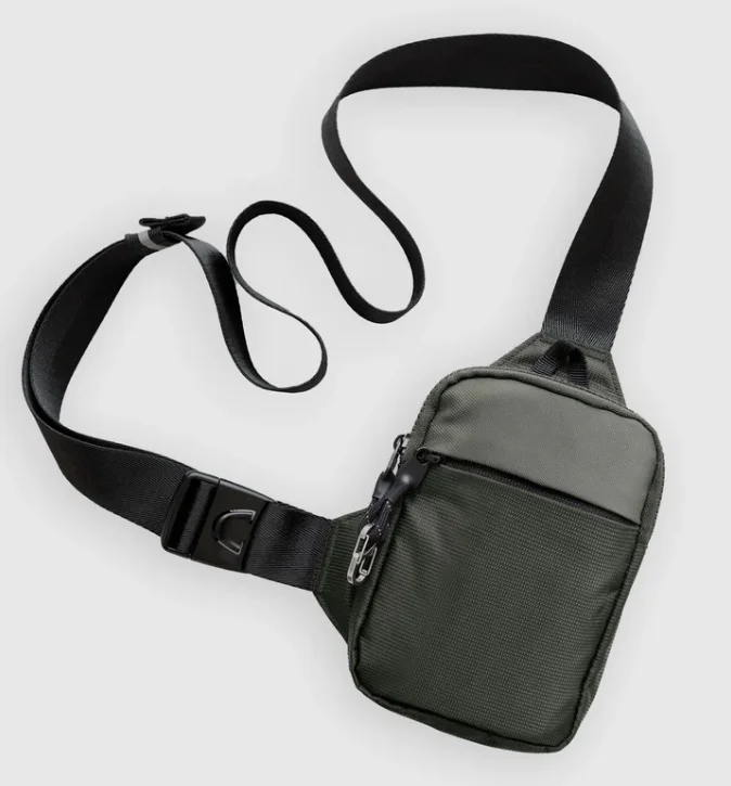 Fashionable Mini Crossbody Bag for Men with Stainless Steel Lock RFID Anti-Theft Mobile Phone Single Shoulder Bag