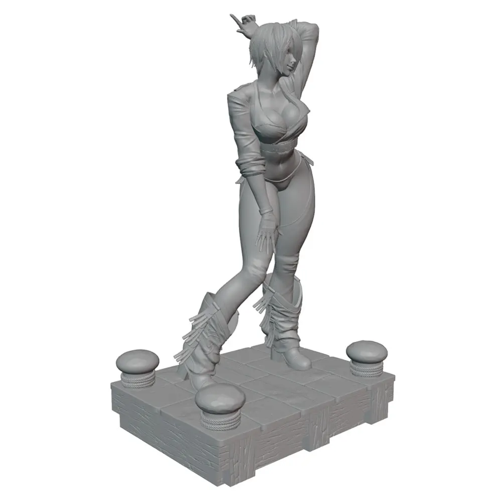 Figura de resina chica sonriente sin pintar coleccionismo y rol - imagen 5