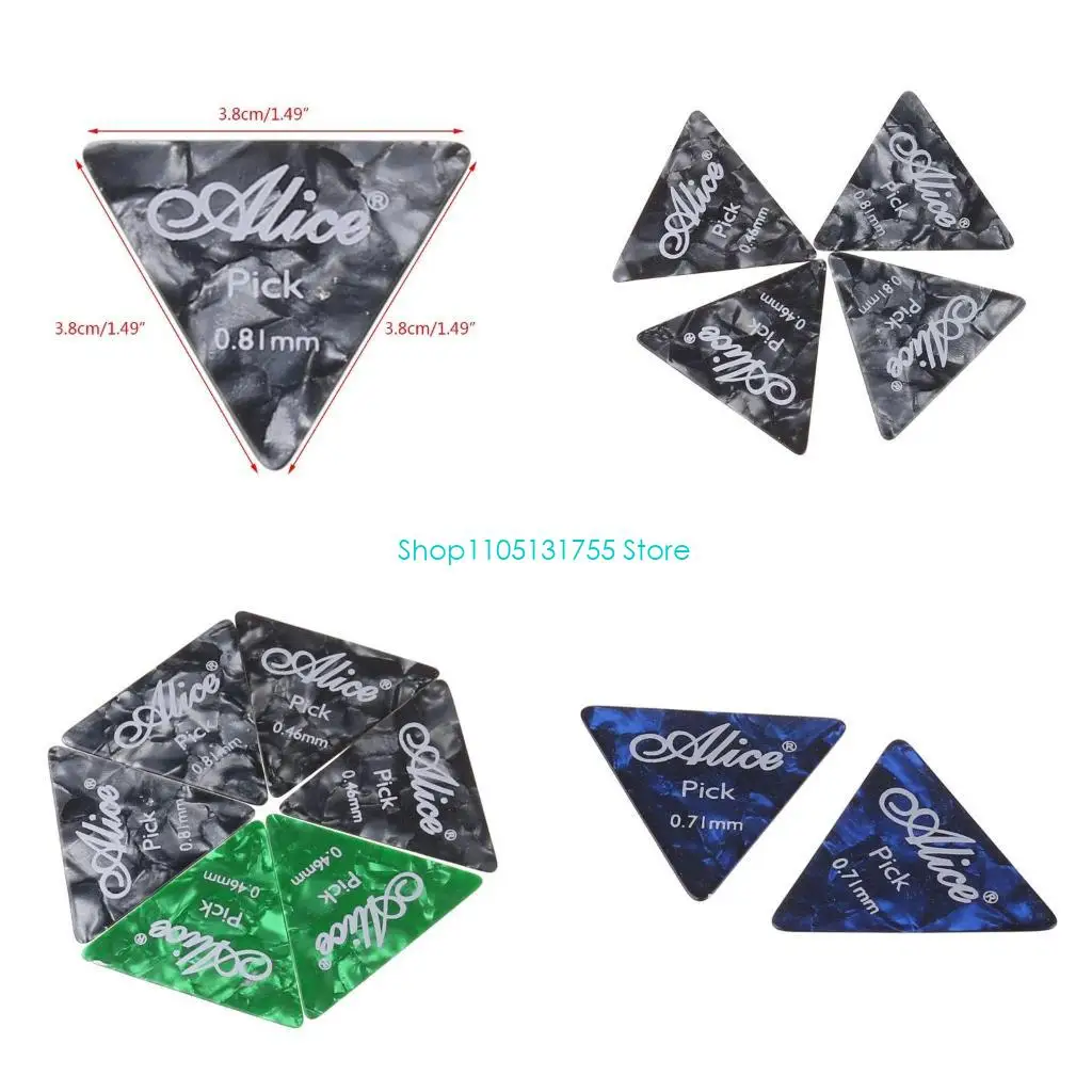 

K0EF 12 шт. пластиковые медиаторы, большие для треугольных медиаторов, абстрактное искусство, красочные медиаторы для гитары,